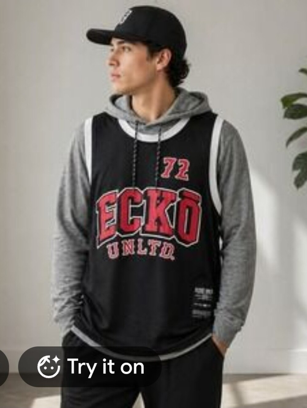 Ecko Unlimited Black Tank with Red Logo - Men
